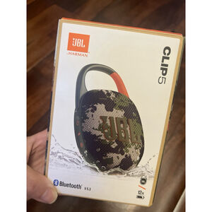 Brand-New JBL Clip 5 - Ultra-Portable, Waterproof & Dustproof Bluetooth Speaker